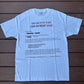 Only a three day notice tee